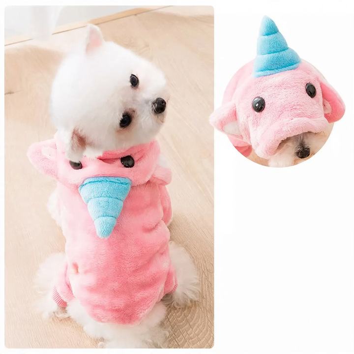 Fleece-Kostüm für Hunde und Katzen, 4-beinig