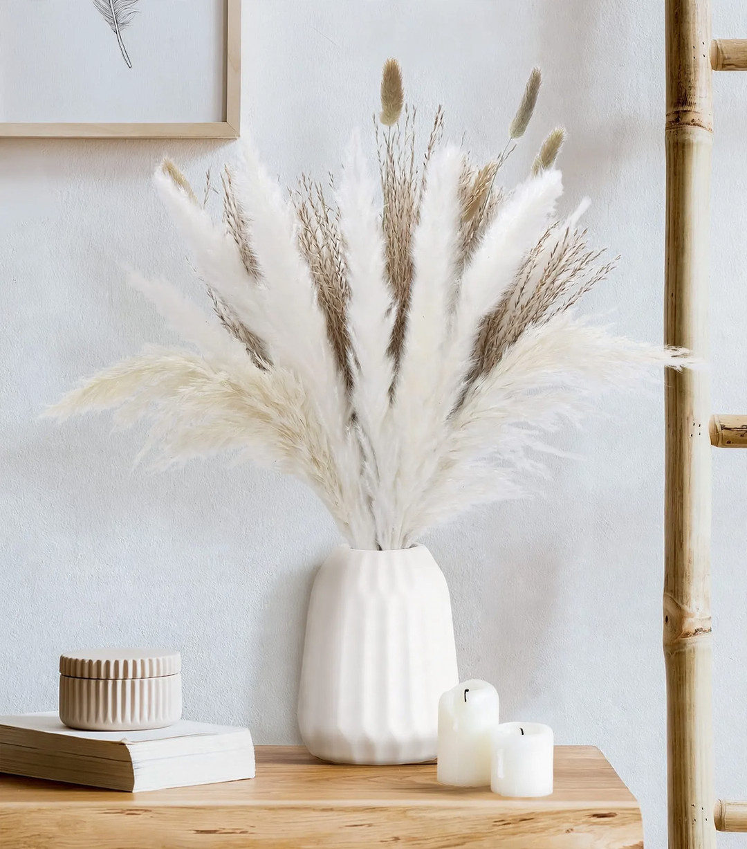 Trockenblumenbund, Pampas und Naturmaterialien