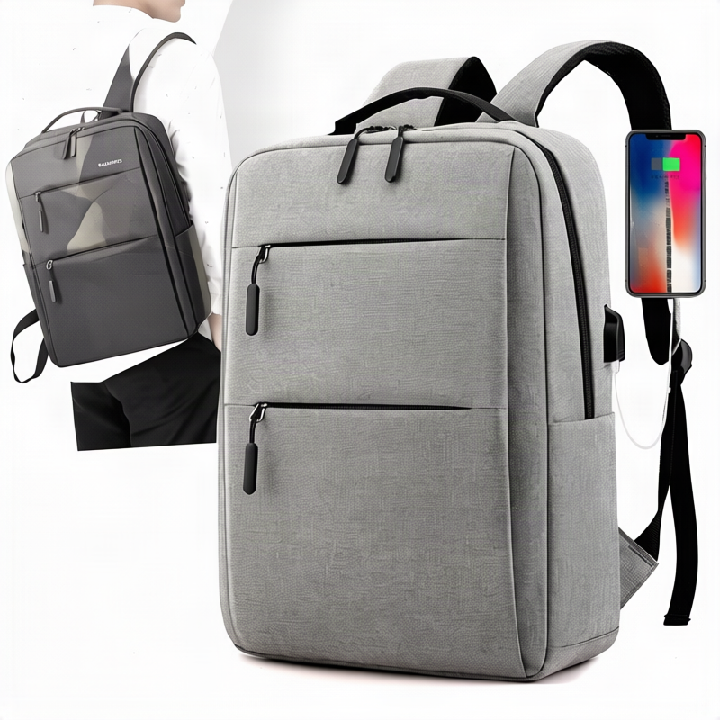 Rucksack aus Nylon mit USB-Anschluss, 20–35 L