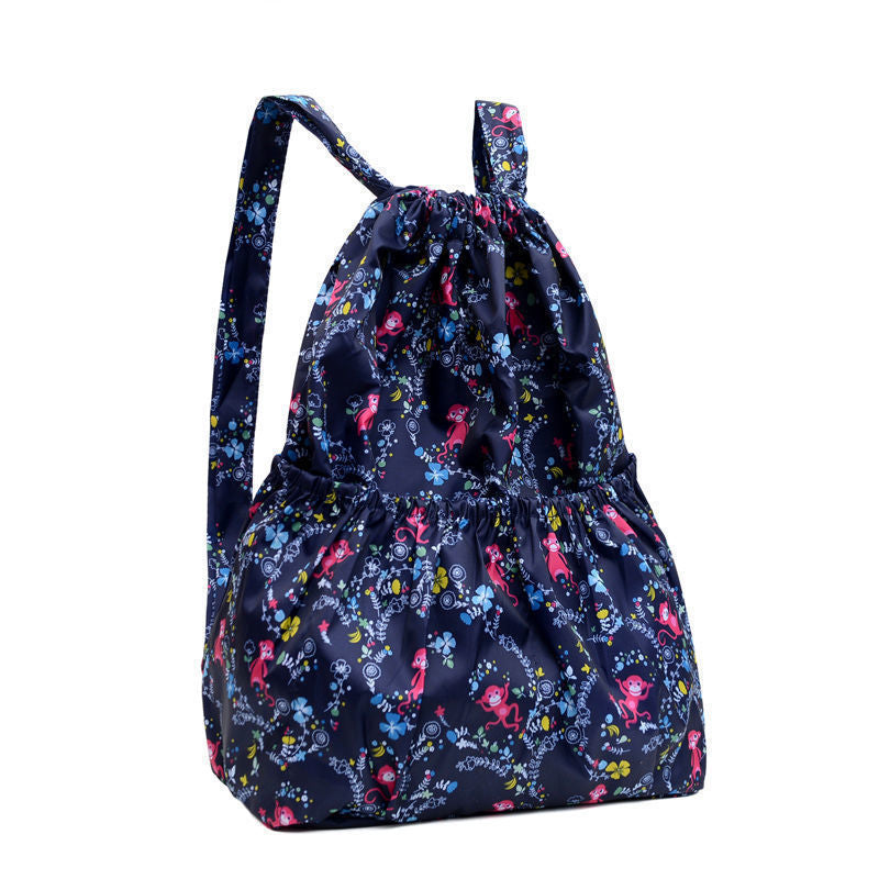 Damen-Rucksack mit Druckmuster, strapazierfähig, großes Volumen