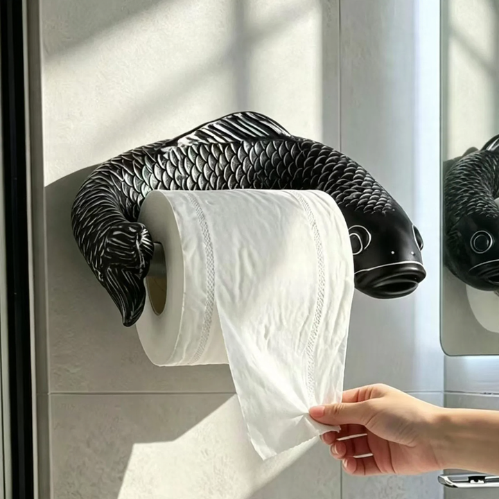 Karpfen-Toilettenpapierhalter, wandmontiert