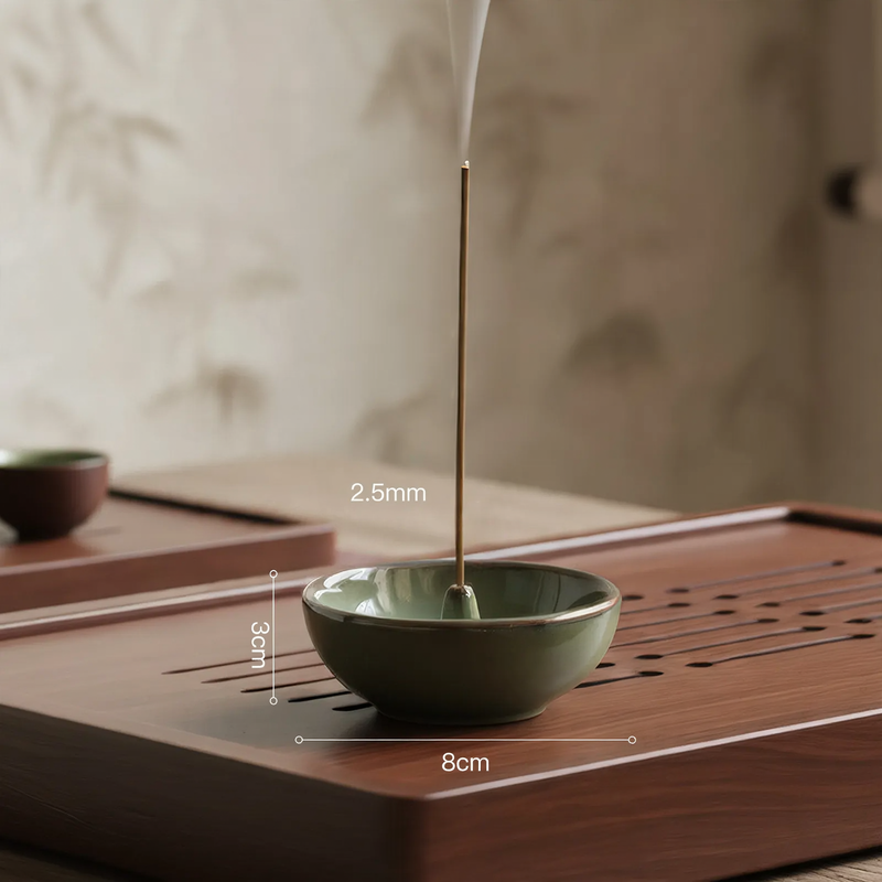 Keramik-Räucherstäbchenhalter, Wellen-Design