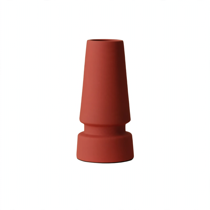 Geometrische Keramik-Vase im Nordischen Stil