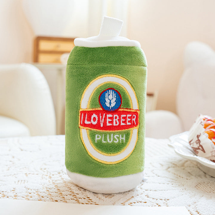 Plüsch-Figuren Bierserie – Becher, Fass, Dose, Flasche