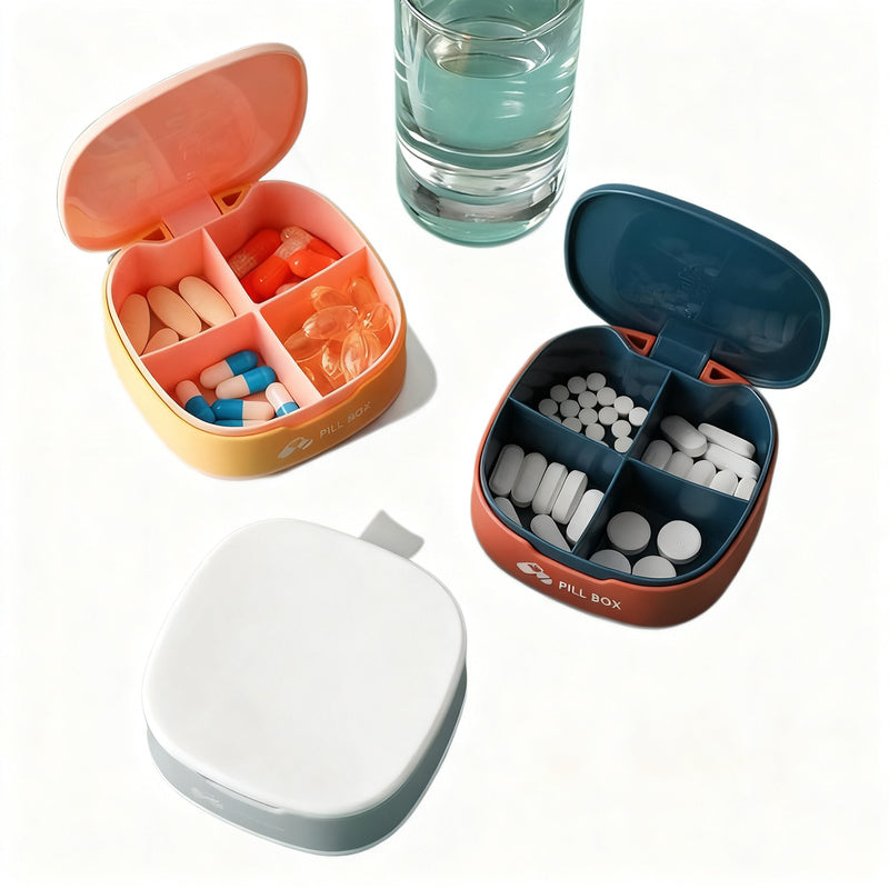 Pillendose mit Fächern, tragbar