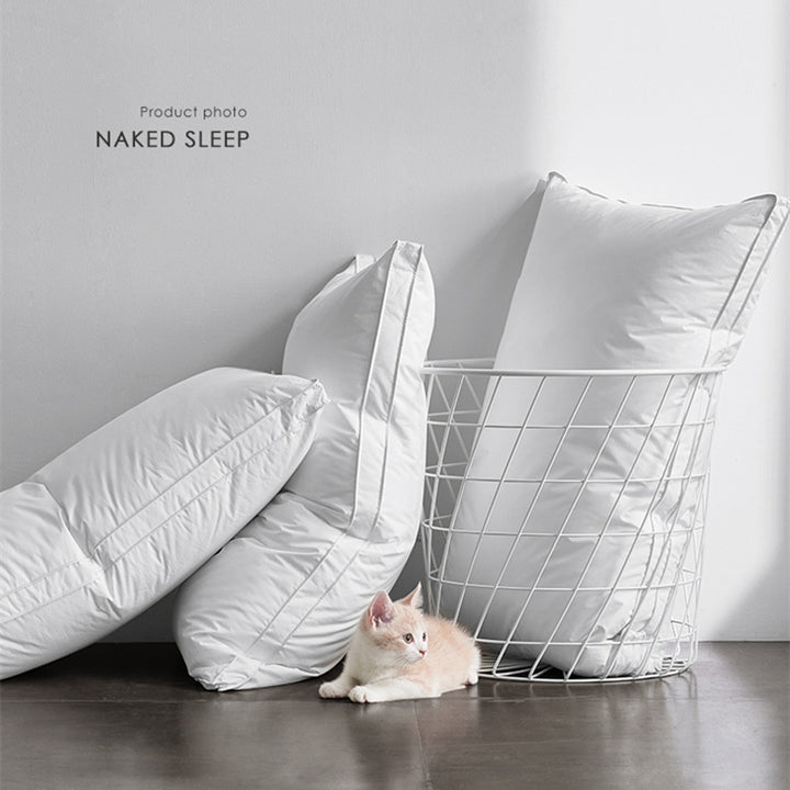 Baumwoll-Kopfkissen mit antibakterieller Füllung, 48×74 cm