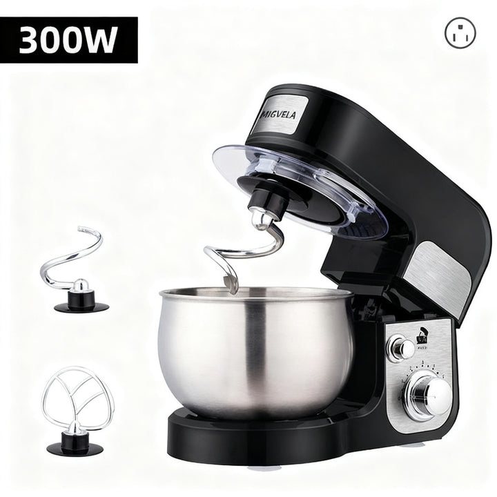 Küchenmaschine 5 L, Edelstahl, mehrere Stecker