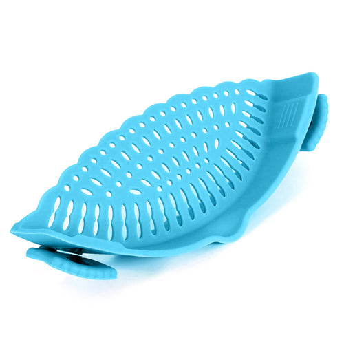 Silikonsieb zum Anklemmen an Topfrand