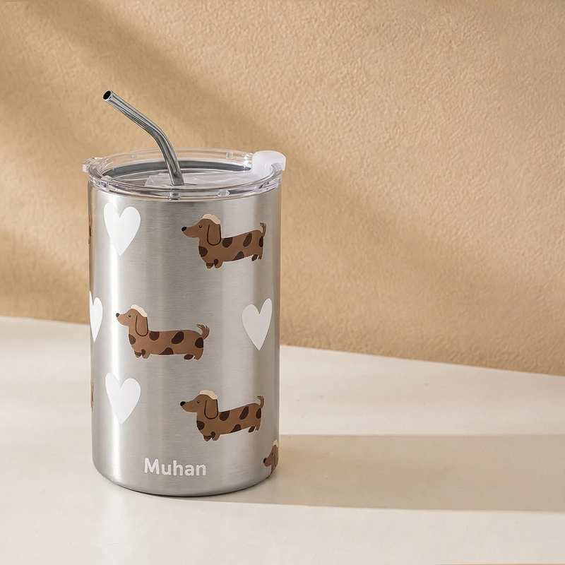 Isolierbecher 350–600 ml mit Doppelwand und Trinkdeckel