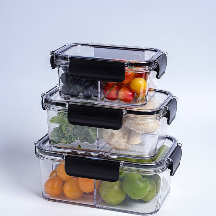 Frischhaltebox mit Fächern für Obst und Speisen