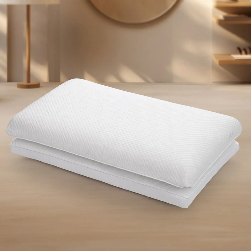 Ergonomisches Nackenstützkissen aus Baumwolle und Memory-Foam