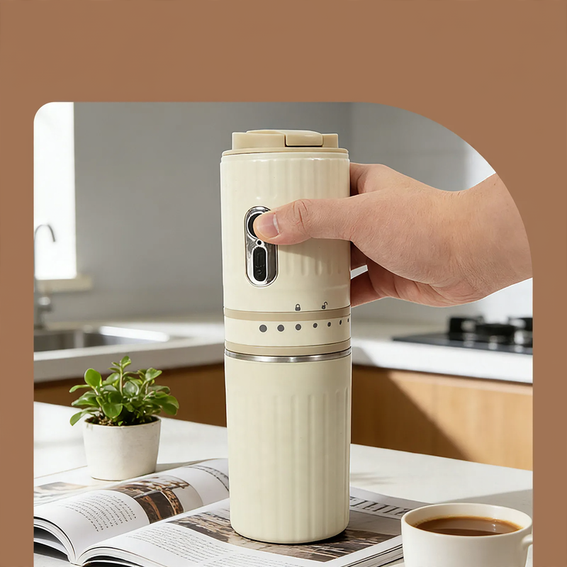 Tragbare Kaffeemaschine mit Mahlwerk, 0,5 L
