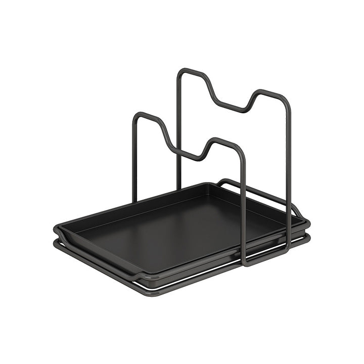 Topfdeckelständer aus Edelstahl, mehrschichtig