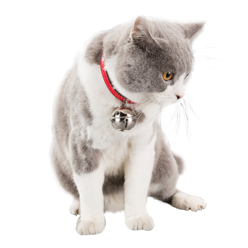 PU-Halsband mit Pfoten-, Knochen- und Glöckchen-Design