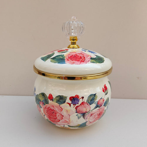 Emaillierte Gewürzbox mit Deckel, 301–500 ml