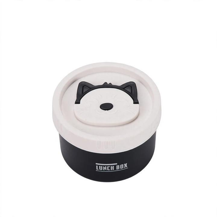 Edelstahl-Lunchbox, rund, 470–600 ml, mit Deckel