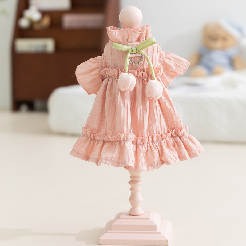 Zweibeiner-Kleid für Haustiere, Plissee-Design