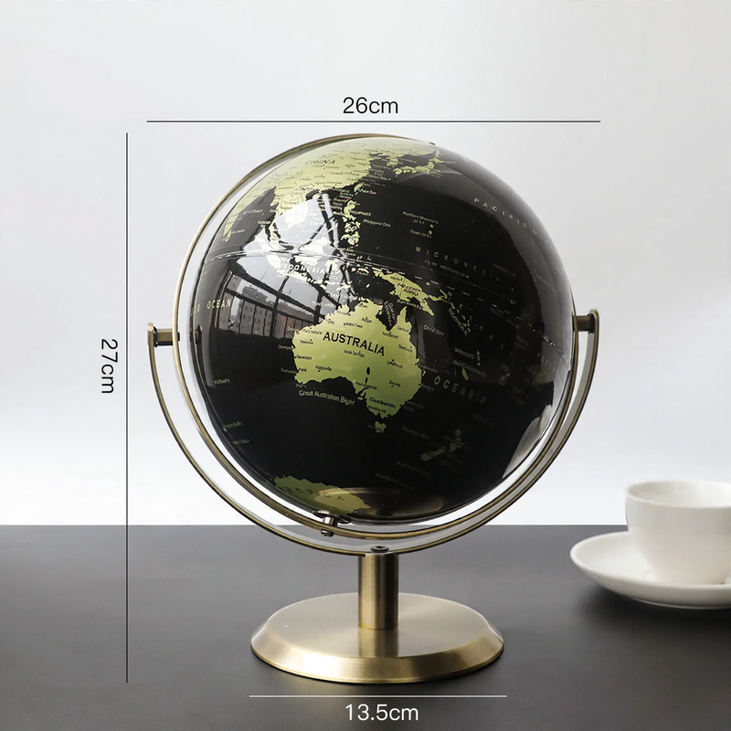 Globus-Dekofigur, transparent, modernes Design