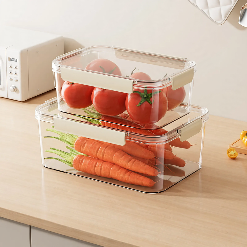 Transparente Frischhaltebox mit dichtem Deckel
