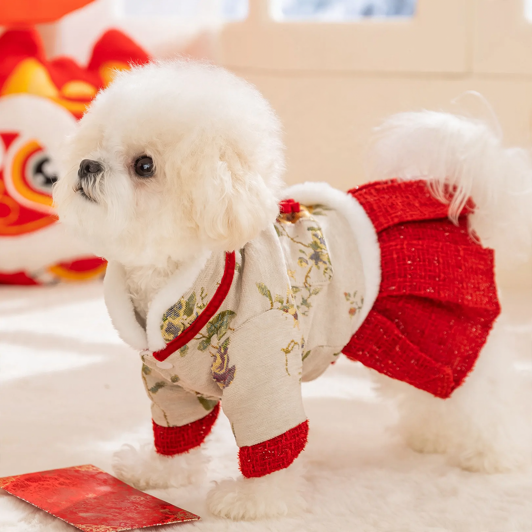 Chinesisches Neujahrskleid für kleine Hunde
