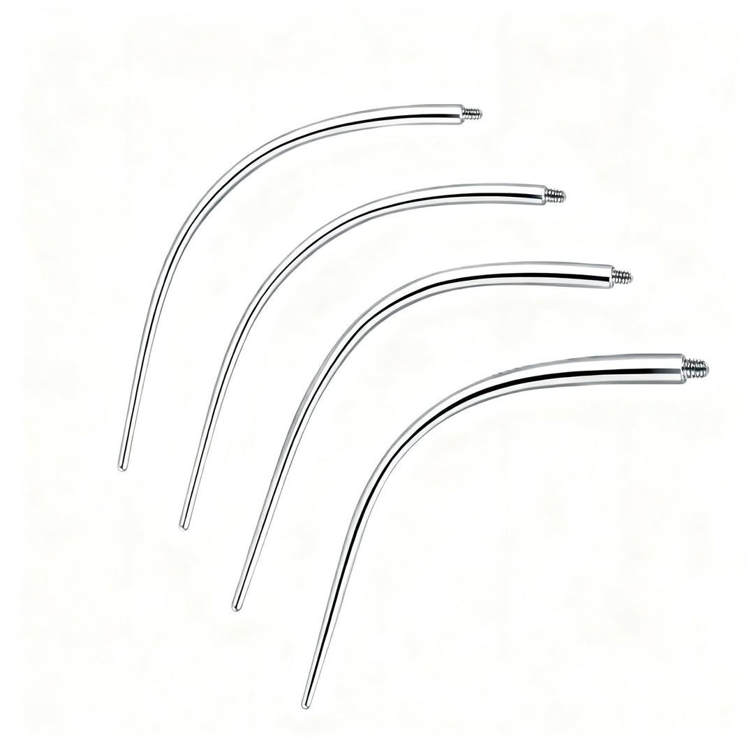 Titan-Piercingstab, flache Basis, Innengewinde