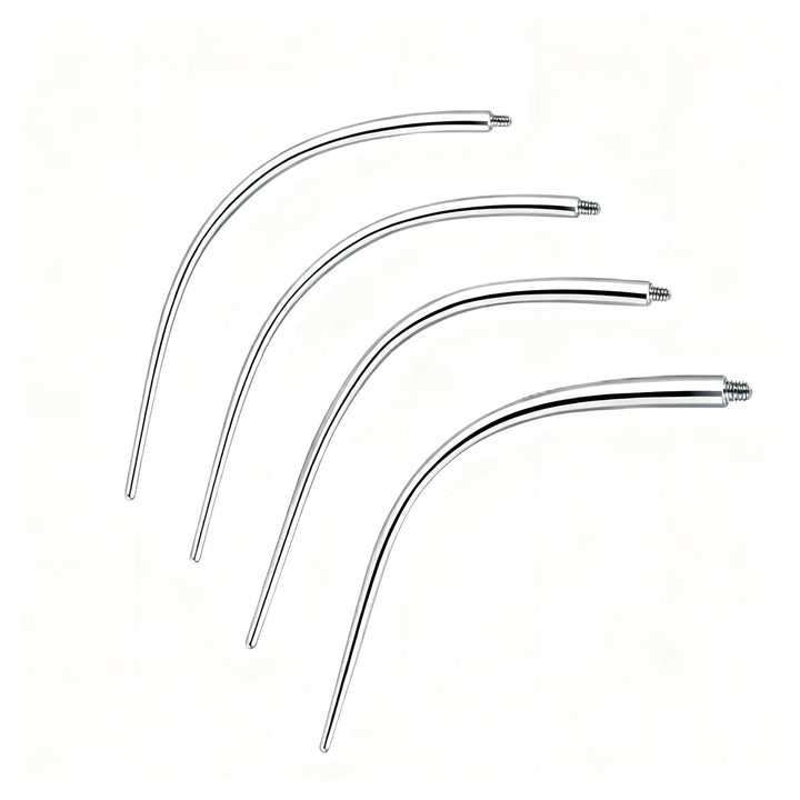 Titan-Piercingstab, flache Basis, Innengewinde