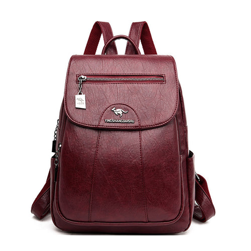 Damen-Rucksack, PU-Leder, Vintage-Stil