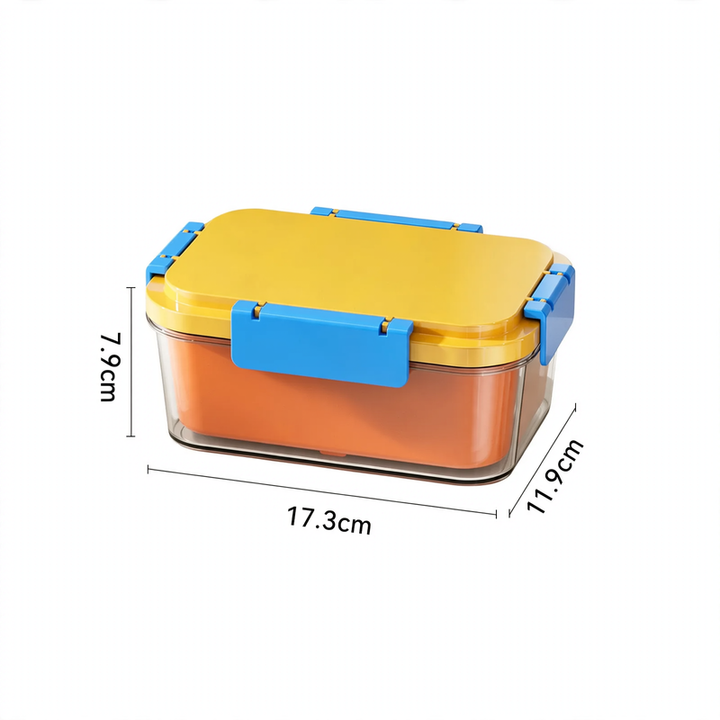 Frischhaltebox mit Kühlelement und Abtropfplatte