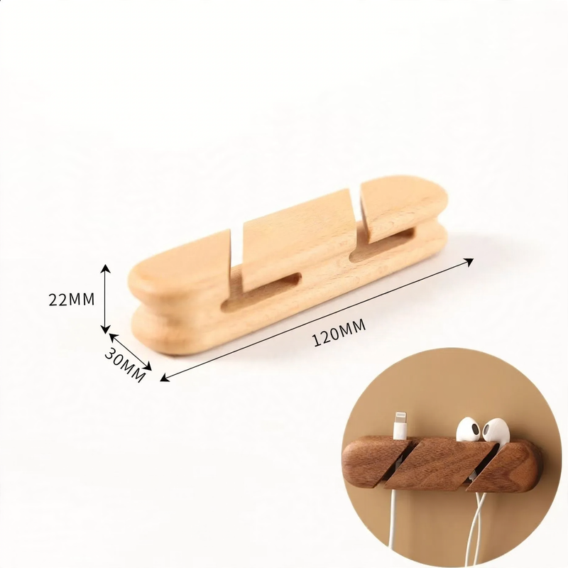 Kabelorganizer aus Holz, Modell K009