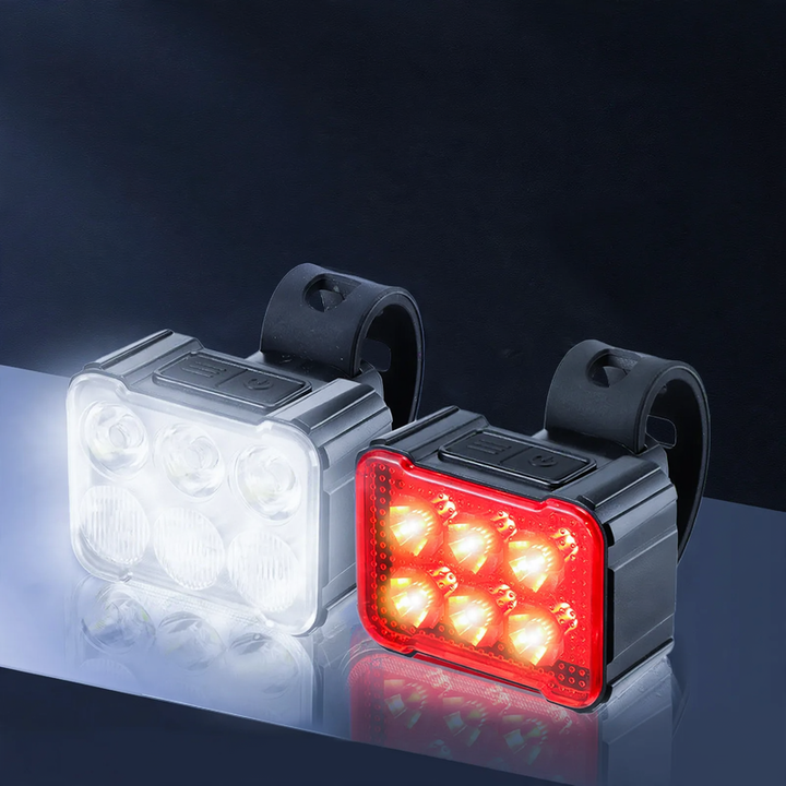 Fahrradlicht-Set mit Vorder- und Rücklicht