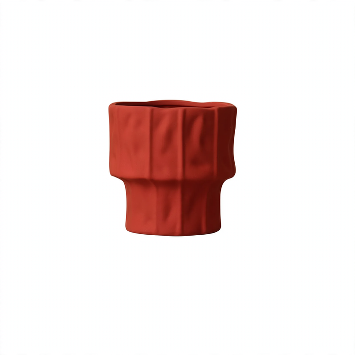 Geometrische Keramik-Vase im Nordischen Stil