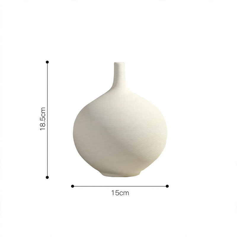 Keramik-Blumenvase, modern, weiß