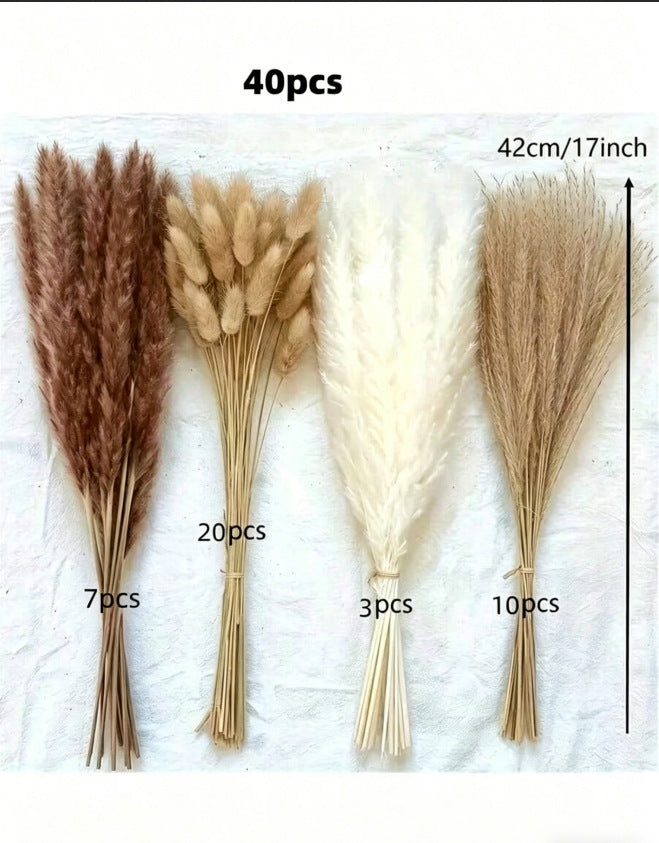 Trockenblumenbund, Pampas und Naturmaterialien