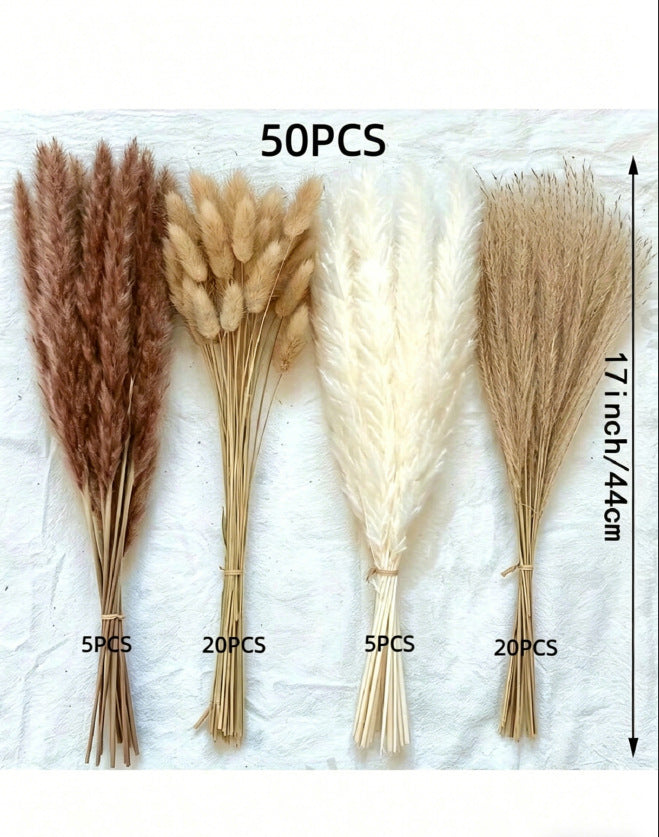 Trockenblumenbund, Pampas und Naturmaterialien