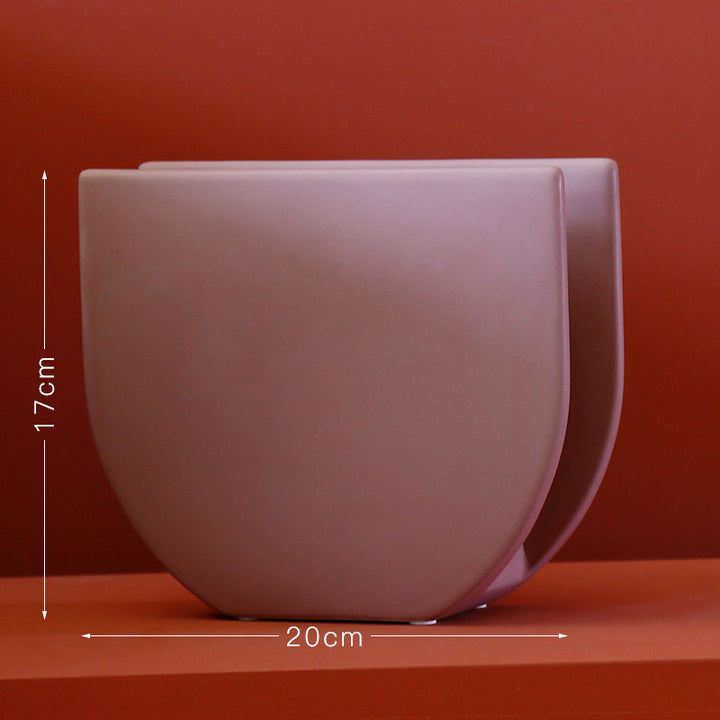 Keramik-Blumenvase, Nordisches Design