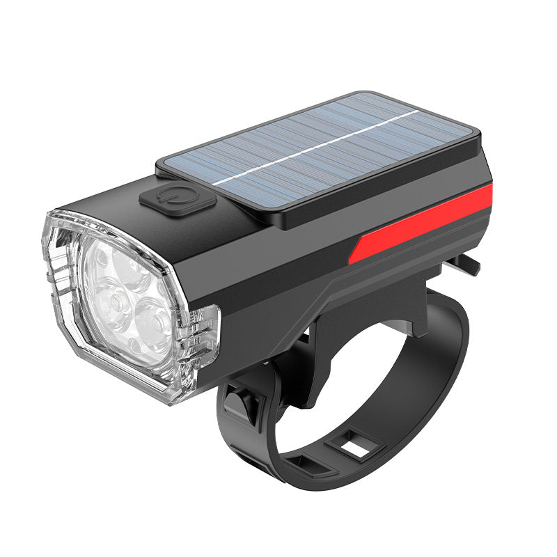 Fahrradleuchte mit Solarladung und USB-Anschluss