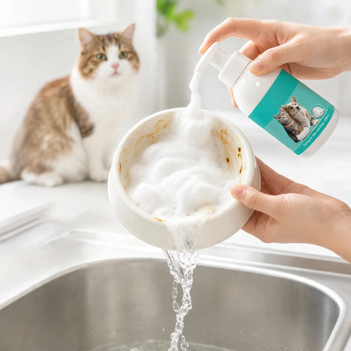 Spezial-Reinigungsschaum für Haustier-Futternäpfe