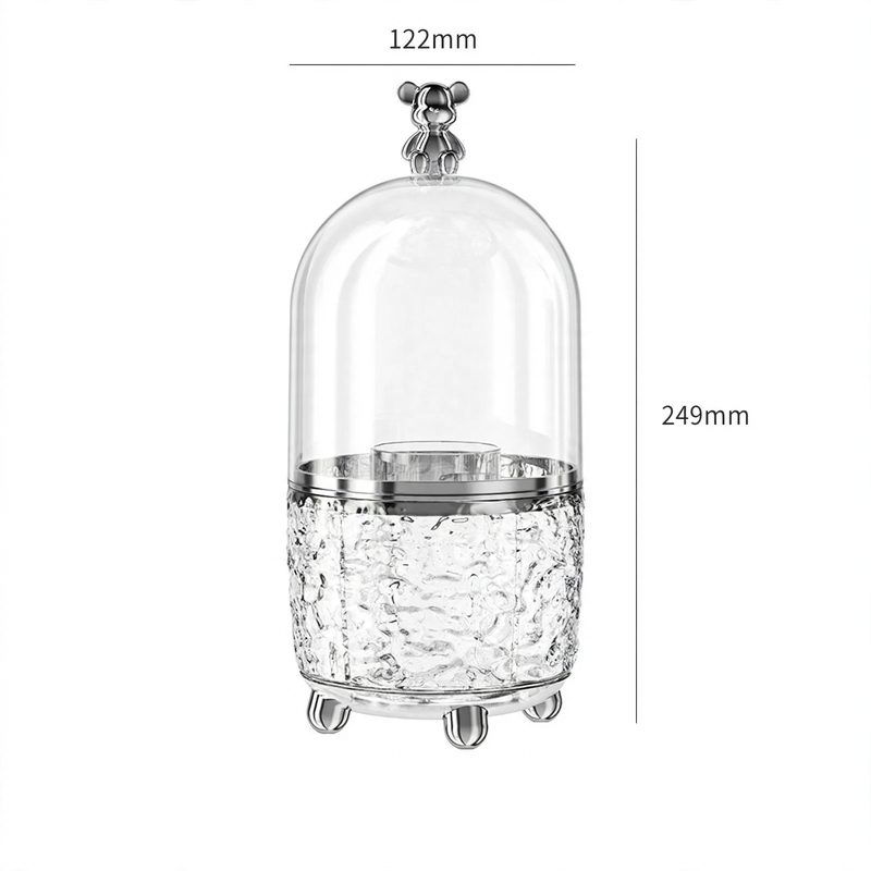 Drehbarer Kosmetik-Organizer mit Staubschutz, 8 L