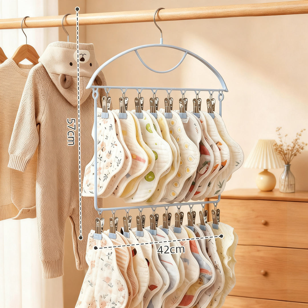 Wäscheständer mit Mehrfach-Klammern für Babykleidung