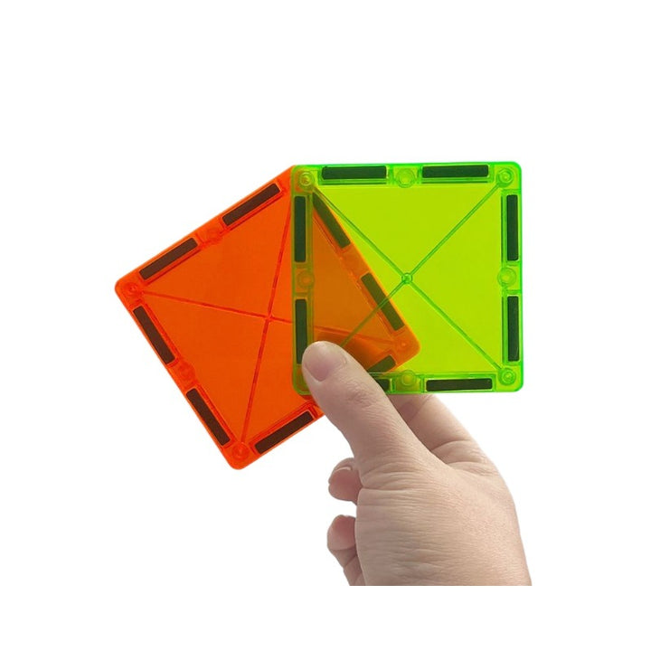 Magnetische Bauplättchen in verschiedenen Formen