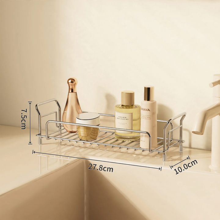 Badezimmer-Regal aus Edelstahl, ein- oder zweilagig