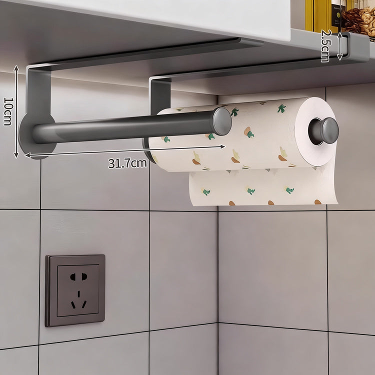 Küchenrollenhalter aus Kohlenstoffstahl, wandmontierbar