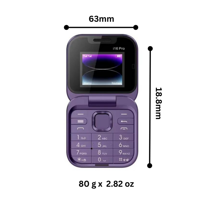 Kleines faltbares Mobiltelefon mit dualer SIM-Karte
