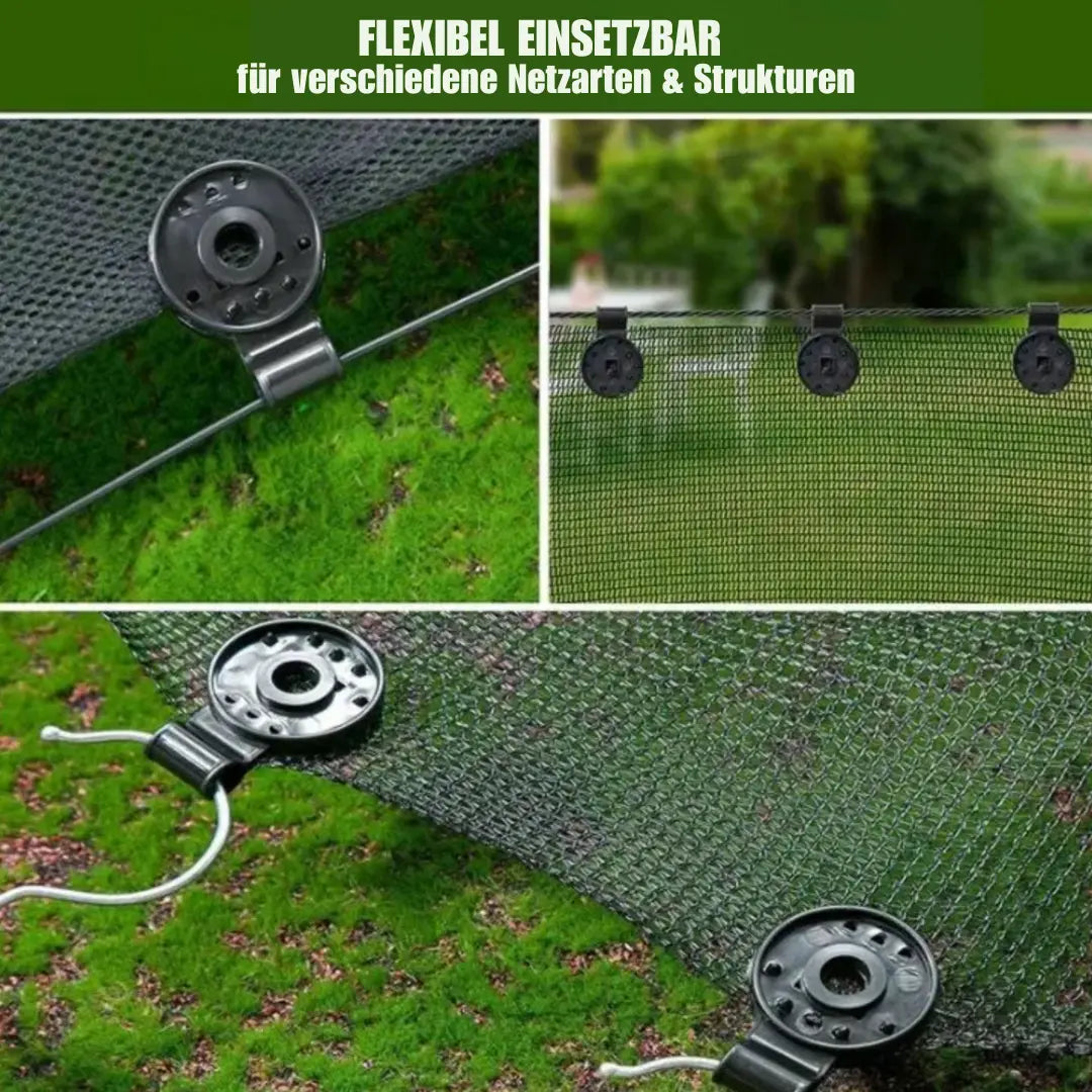 GardenGrip Pro Clips — Nie wieder wackelige Netze dank sicherem Halt bei jedem Wetter! | Karnz