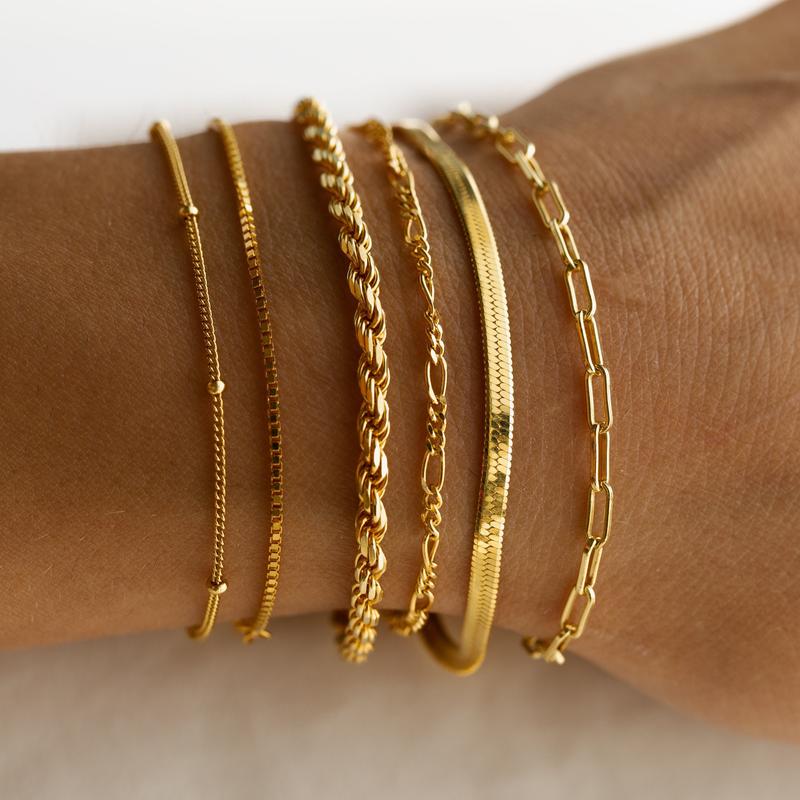Karnz | 6er Set Klassische Armbänder Stapeln