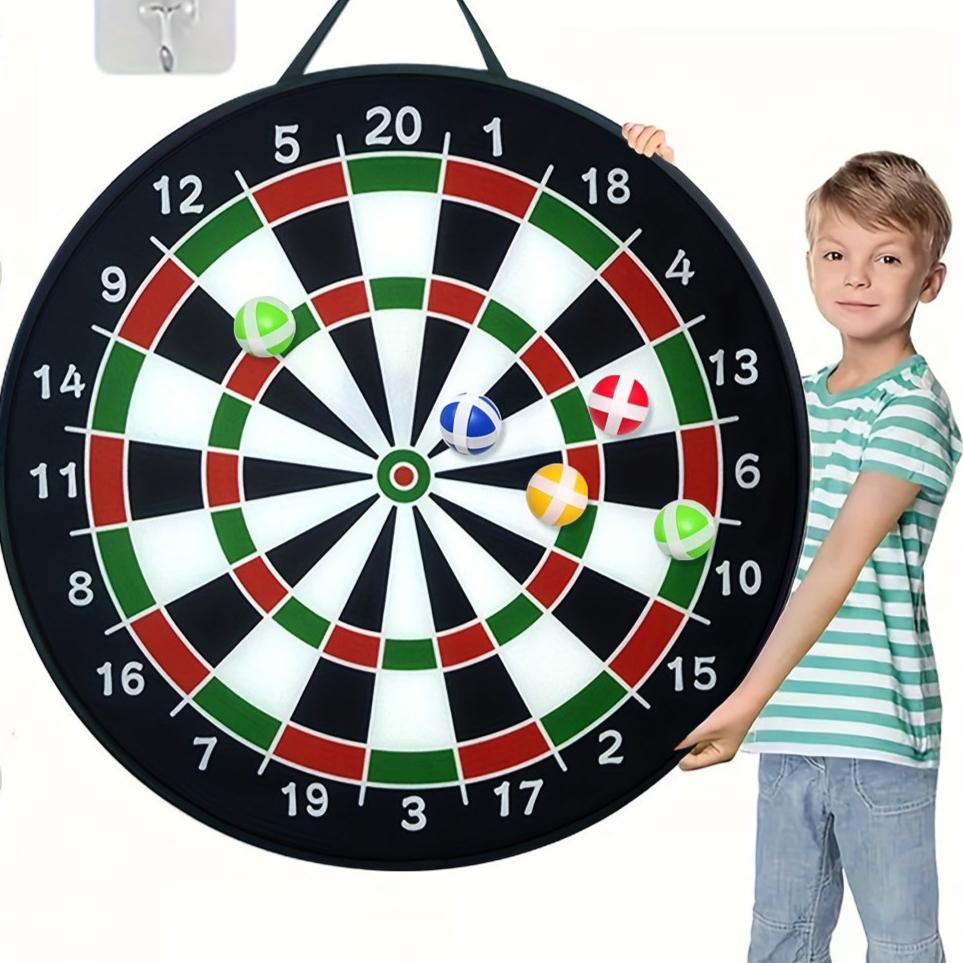 Karnz | Darts spiel | Spaß für alle - Großes Stoff-Dartboard für drinnen und draußen