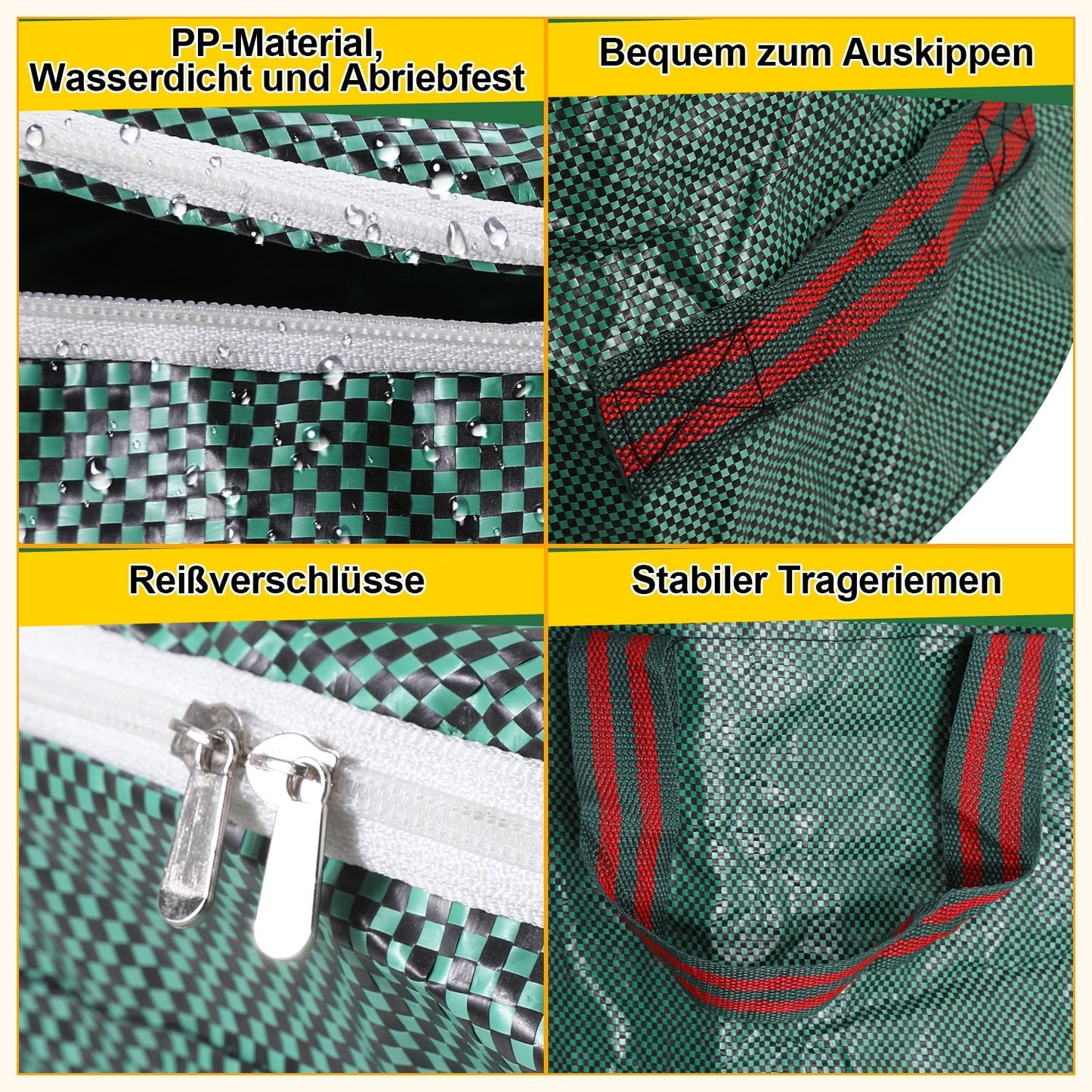 Gartenabfallsack Gartensack 272L mit Deckel | Karnz