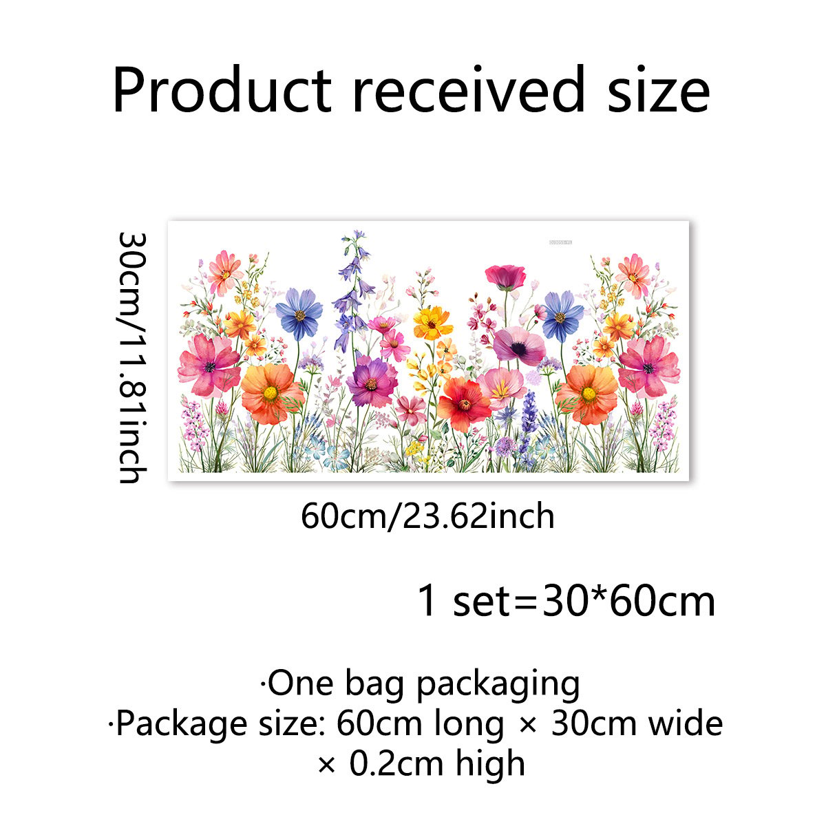 Karnz | 💐 Buntes Blumengeschenk Fensteraufkleber 🖼️ (Entfernbare ohne Rückstände)
