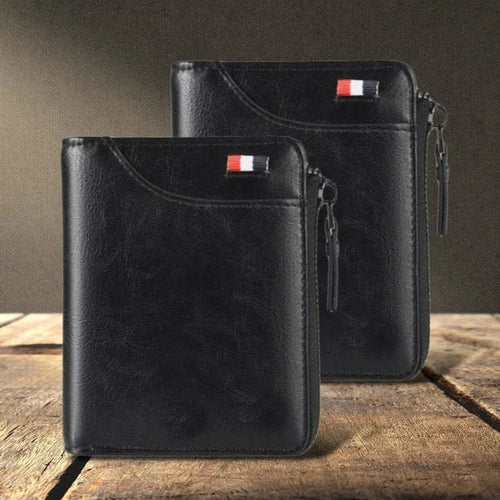 Multifunktionale Herren-Geldbörse aus wasserdichtem und strapazierfähigem PU-Leder mit RFID-Schutz