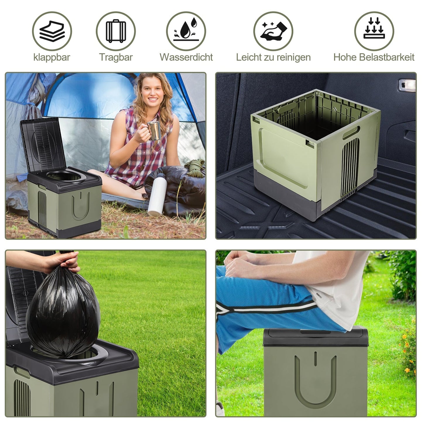 Campingtoilette Camping Toiletten Faltbar | Karnz